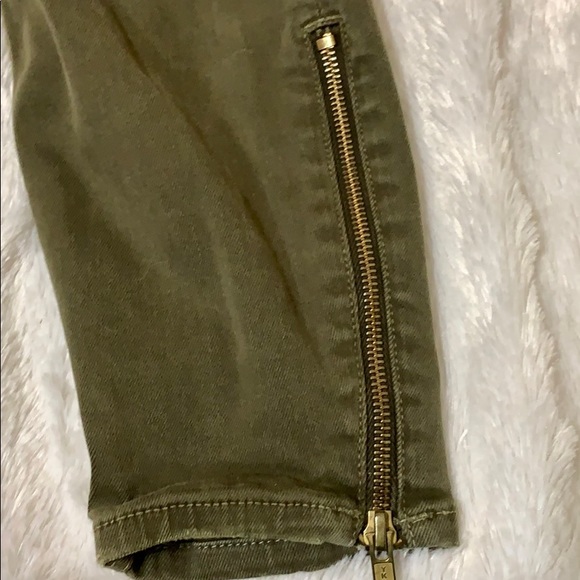 Mother moto jeans- green- zip ankles- size 28 - Picture 4 of 8